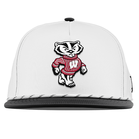 University of Wisconsin "Bucky Badger" Flat 5 Panel Rope White/Black