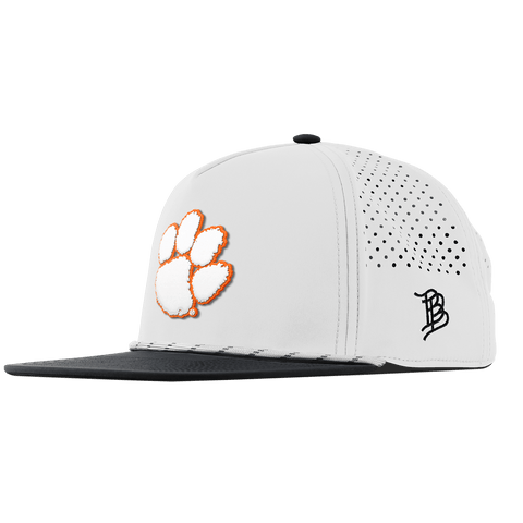 Clemson University "Clemson Tigers Paw" Flat 5 Panel Rope White/Black