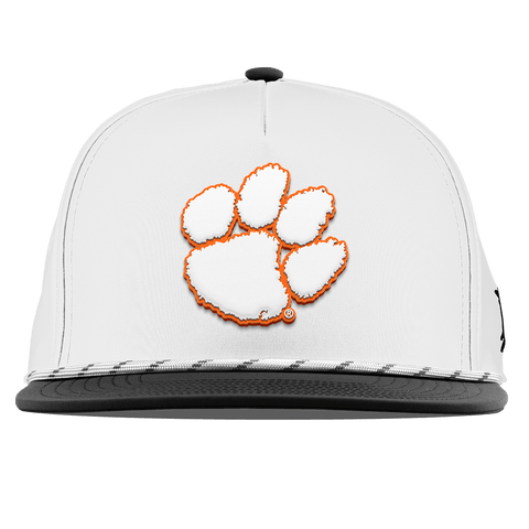 Clemson University "Clemson Tigers Paw" Flat 5 Panel Rope White/Black