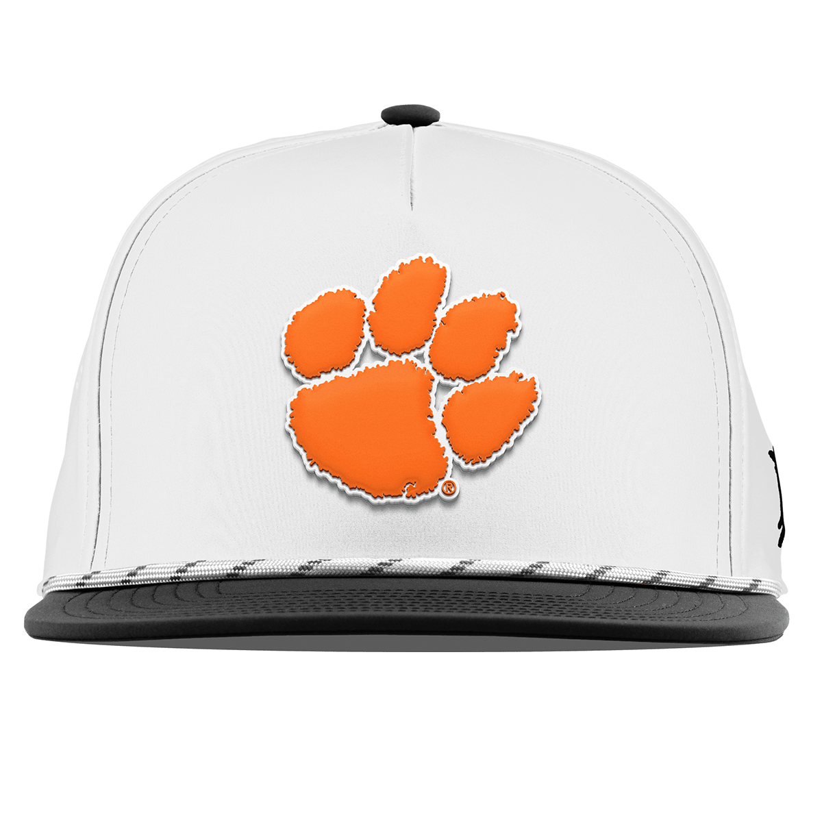 Clemson University "Clemson Tiger Paw" Flat 5 Panel Rope White/Black