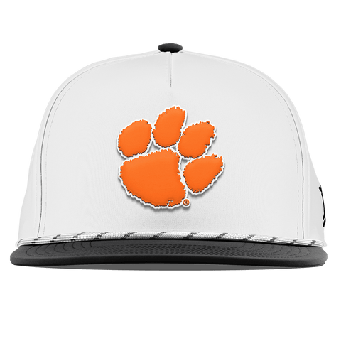 Clemson University "Clemson Tiger Paw" Flat 5 Panel Rope White/Black