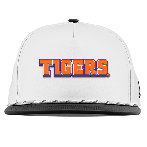 Clemson University "Clemson Tigers Block" Flat 5 Panel Rope White/Black