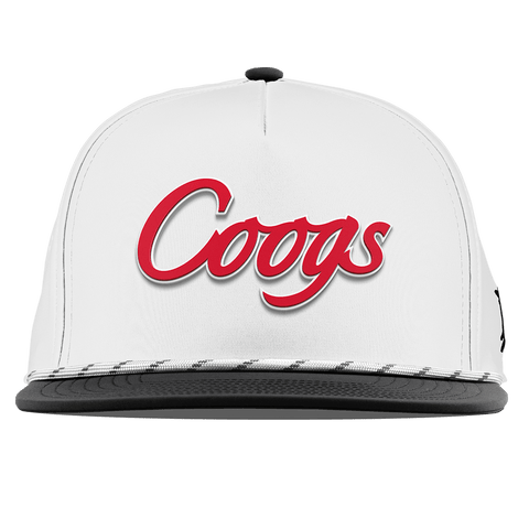 University of Houston "Coogs Script" Flat 5 Panel Rope White/Black