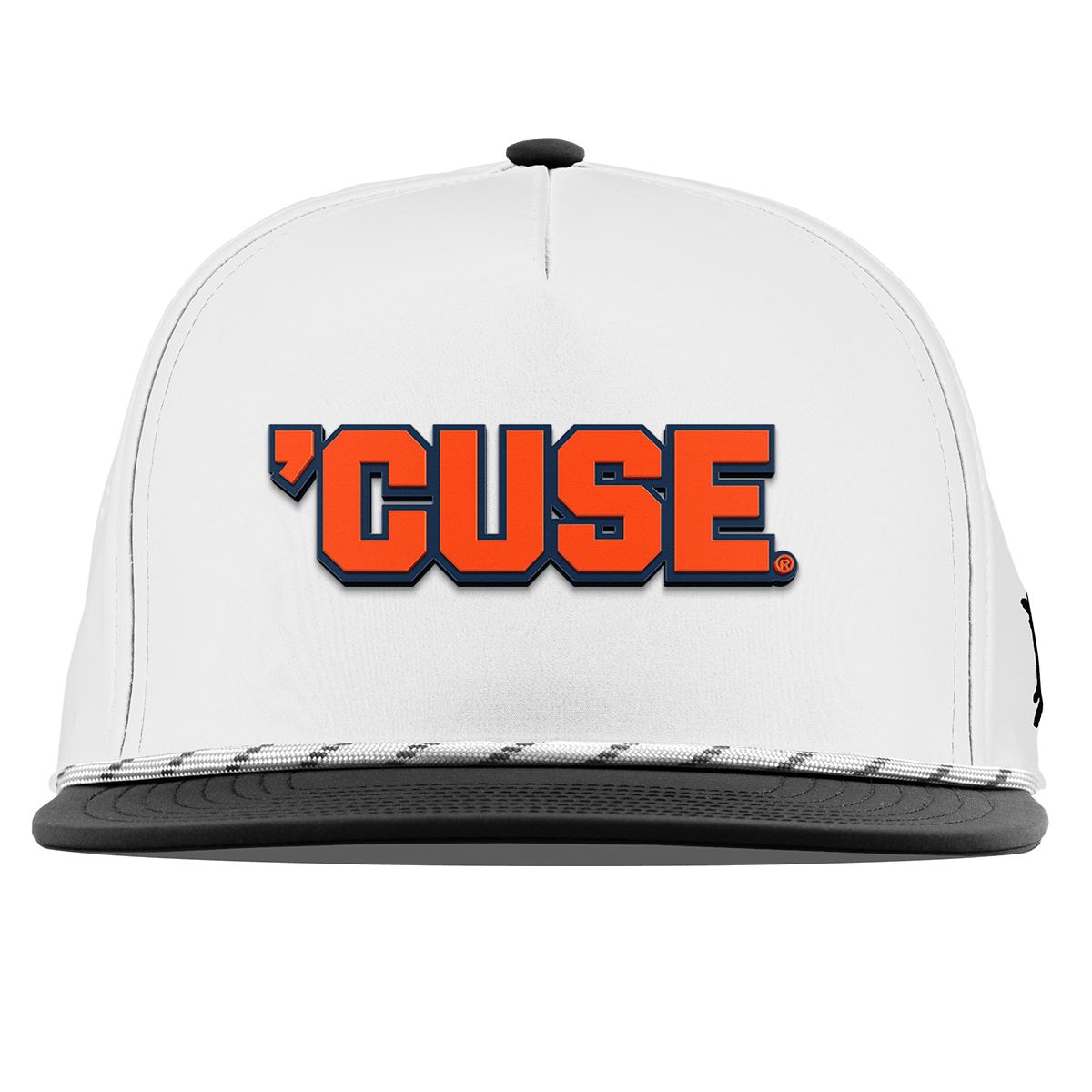 Syracuse University "Cuse Block" Flat 5 Panel Rope White/Black