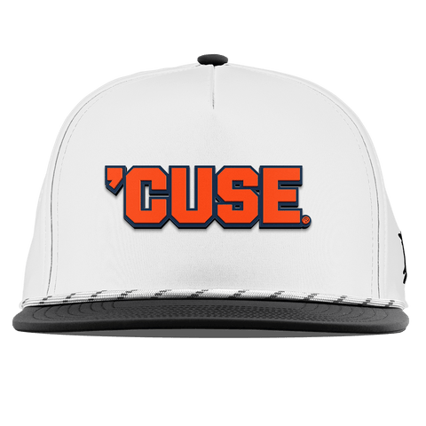 Syracuse University "Cuse Block" Flat 5 Panel Rope White/Black
