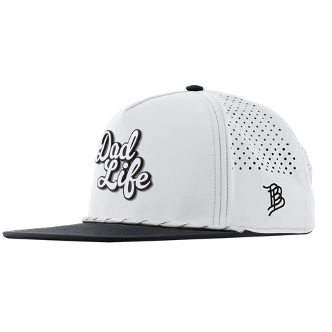Dad Life Script Flat 5 Panel Rope White/Black