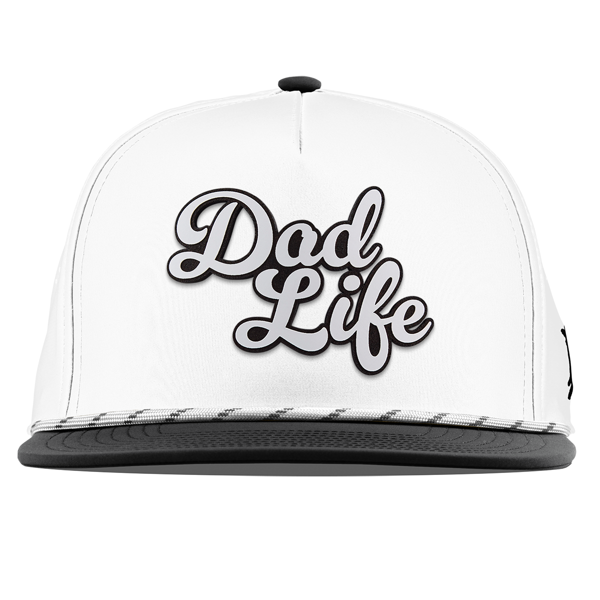 Dad Life Script Flat 5 Panel Rope White/Black