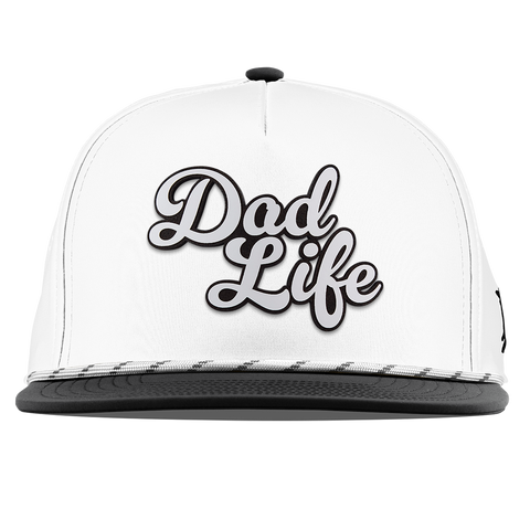 Dad Life Script Flat 5 Panel Rope White/Black