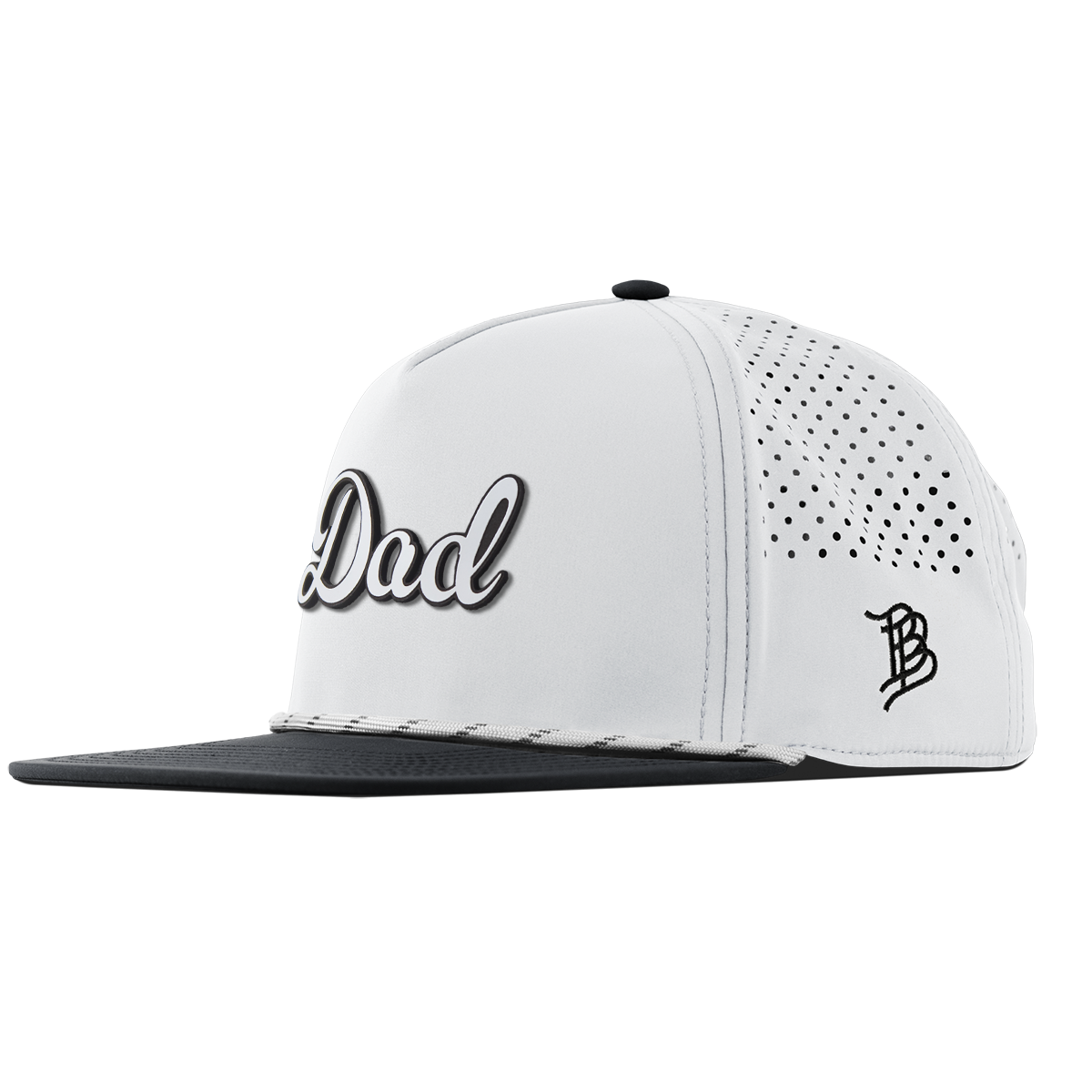 Dad Script Flat 5 Panel Rope White/Black