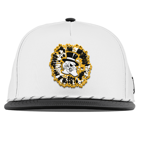 Wake Forest University "Deacons Tie Dye" Flat 5 Panel Rope White/Black