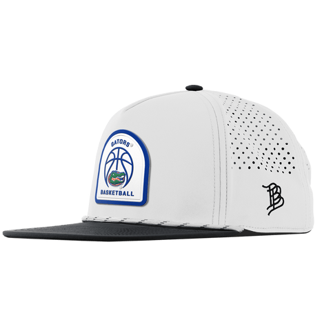 University of Florida "Gator Basketball" Flat 5 Panel Rope White/Black