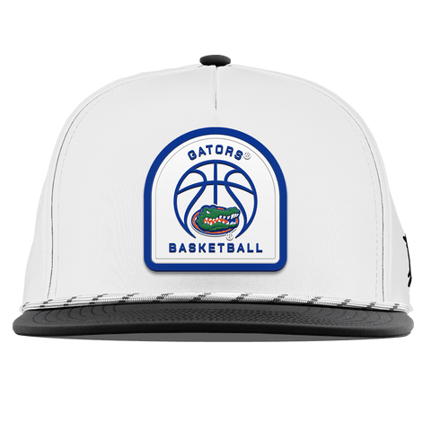 University of Florida "Gator Basketball" Flat 5 Panel Rope White/Black