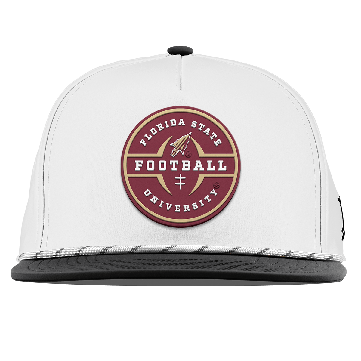 Florida State University "Florida State Football Legacy" Flat 5 Panel Rope White/Black