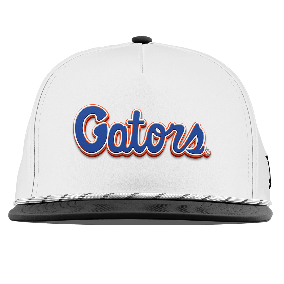 University of Florida "Gator Script" Flat 5 Panel Rope White/Black