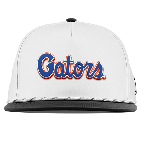 University of Florida "Gator Script" Flat 5 Panel Rope White/Black