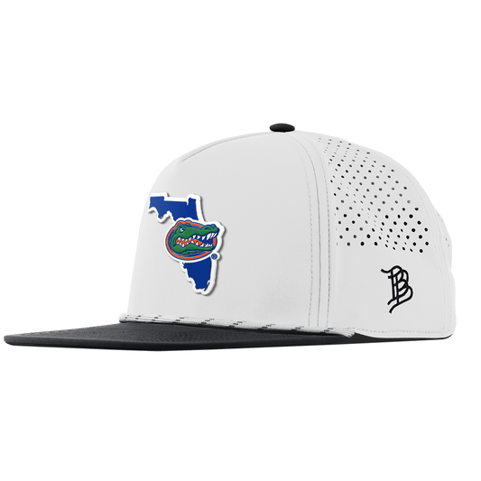 University of Florida "Gator State" Flat 5 Panel Rope White/Black