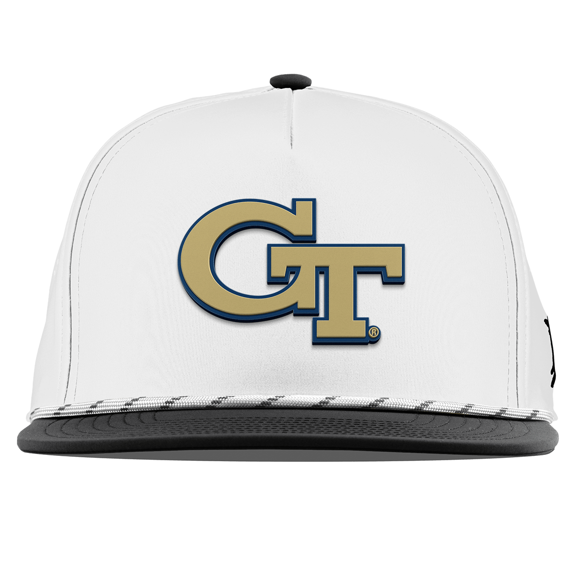 Georgia Tech University "Georgia Tech Team Logo" Flat 5 Panel Rope White/Black