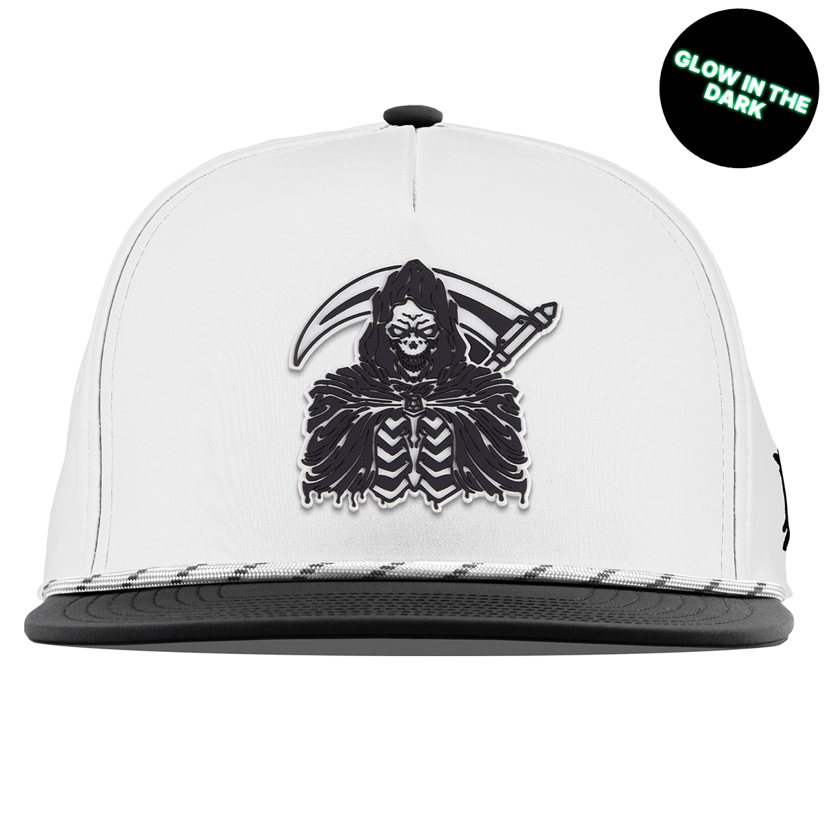 Grim Reaper Glow Flat 5 Panel Rope White/Black