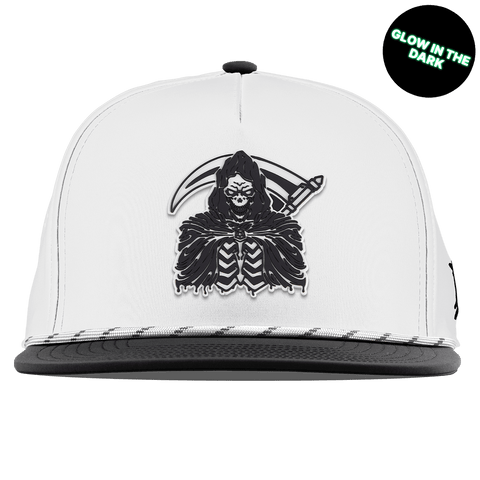 Grim Reaper Glow Flat 5 Panel Rope White/Black