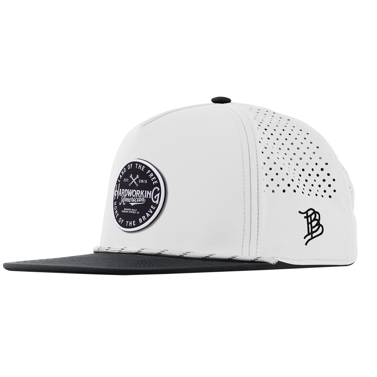 Hardworking PVC Flat 5 Panel Rope White/Black