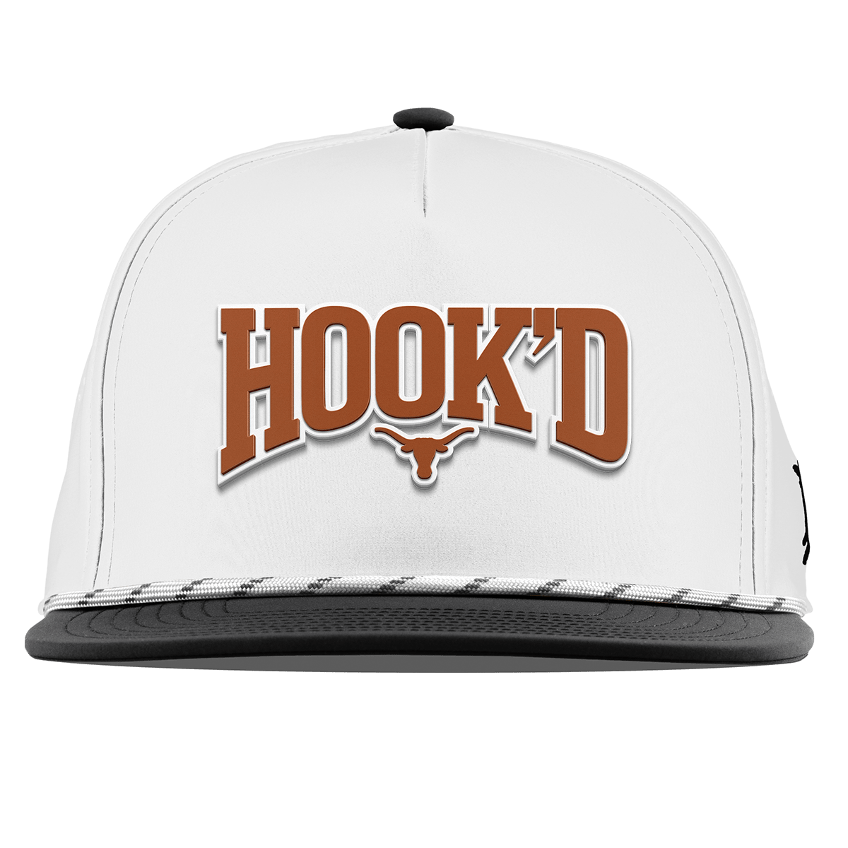 University of Texas "Hook'D" Flat 5 Panel Rope White/Black