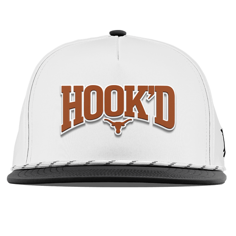 University of Texas "Hook'D" Flat 5 Panel Rope White/Black
