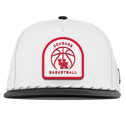 University of Houston "Houston Basketball" Flat 5 Panel Rope White/Black
