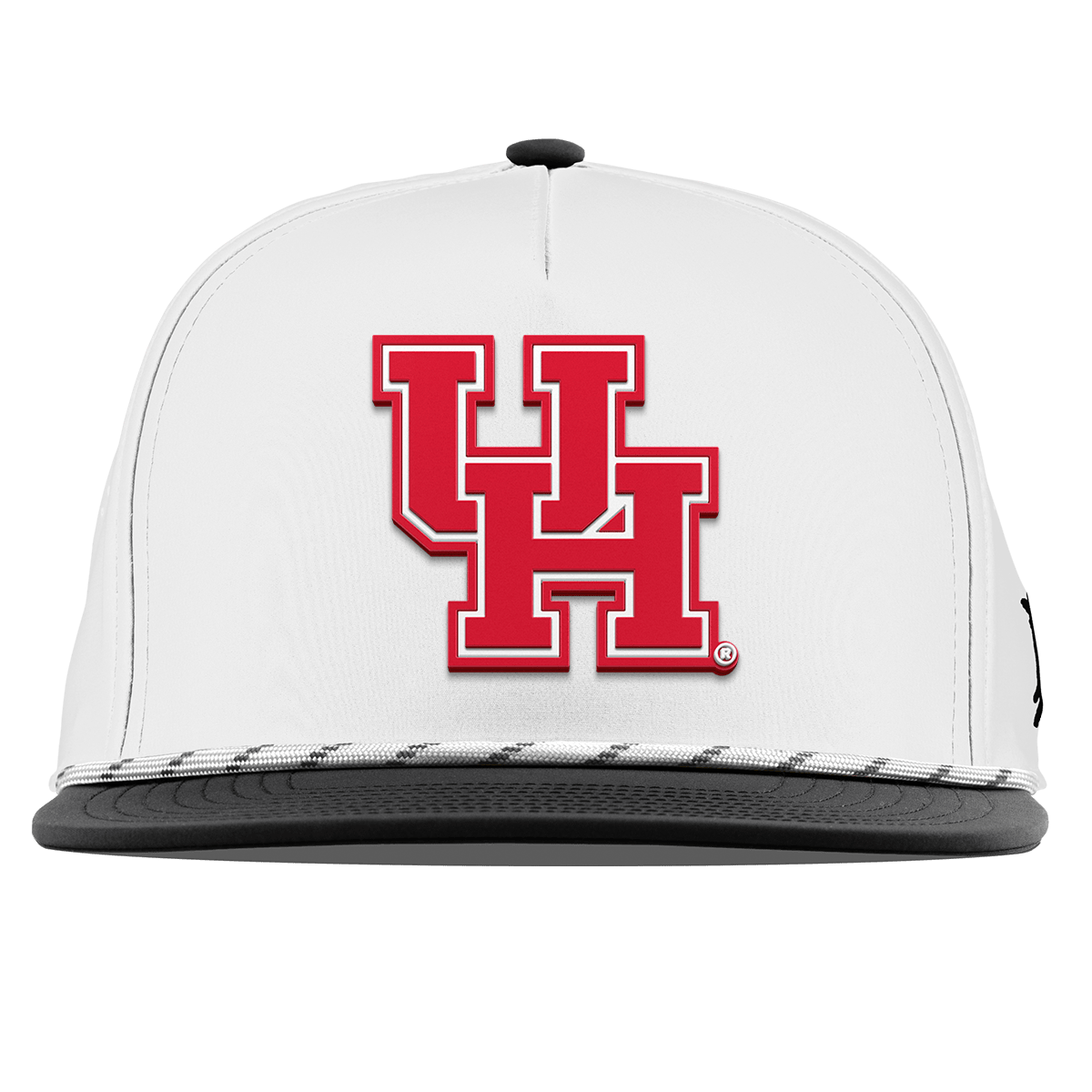University of Houston "Houston Block" Flat 5 Panel Rope White/Black