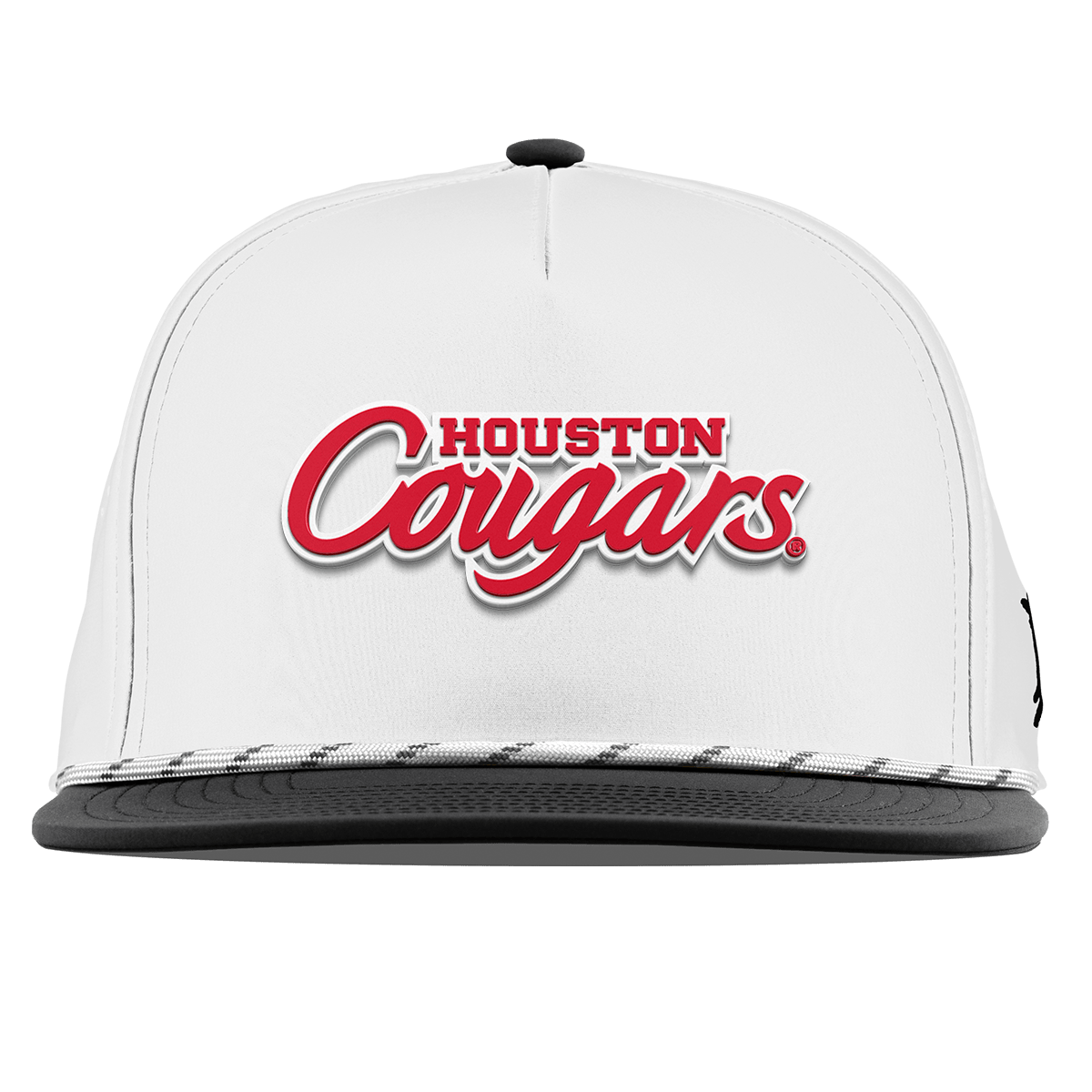 University of Houston "Houston Cougars" Flat 5 Panel Rope White/Black