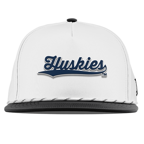 University of Connecticut "Huskies Script" Flat 5 Panel Rope White/Black
