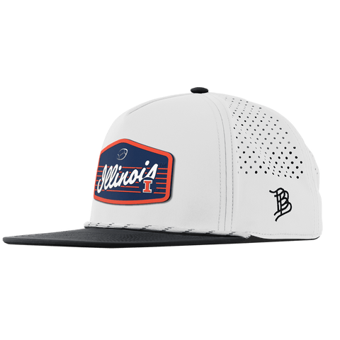 University of Illinois "Illini Football" Flat 5 Panel Rope Black/White