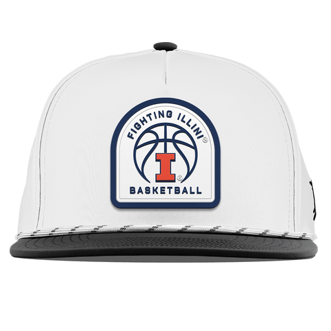 University of Illinois "Illinois Basketball" Flat 5 Panel Rope White/Black