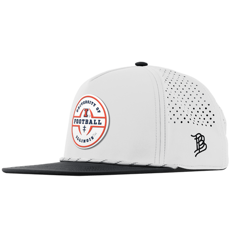 University of Illinois "Illinois Football Legacy" Flat 5 Panel Rope Black/White