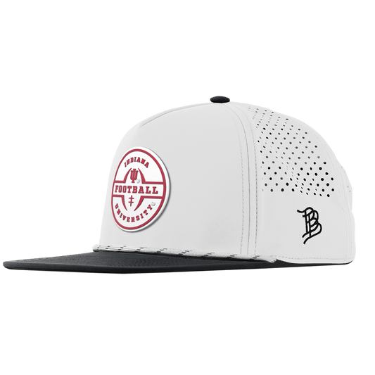 Indiana University "Indiana Football Legacy" Flat 5 Panel Rope White/Black