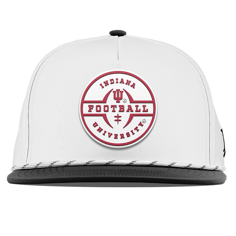 Indiana University "Indiana Football Legacy" Flat 5 Panel Rope White/Black