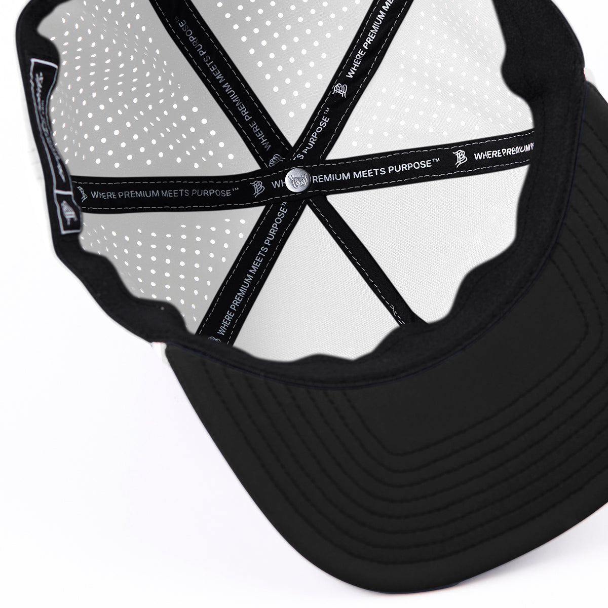 Bare Flat 5 Panel Rope White/Black