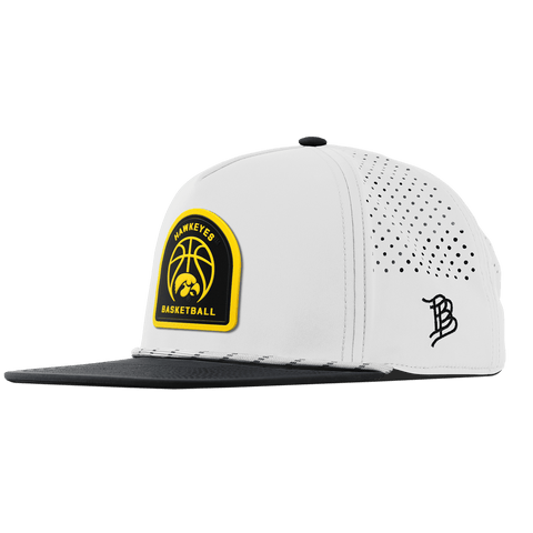 University of Iowa "Iowa Basketball" Flat 5 Panel Rope White/Black