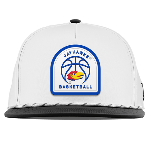 University of Kansas "Kansas Basketball" Flat 5 Panel Rope White/Black
