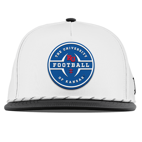 University of Kansas "Kansas Football Legacy" Flat 5 Panel Rope White/Black
