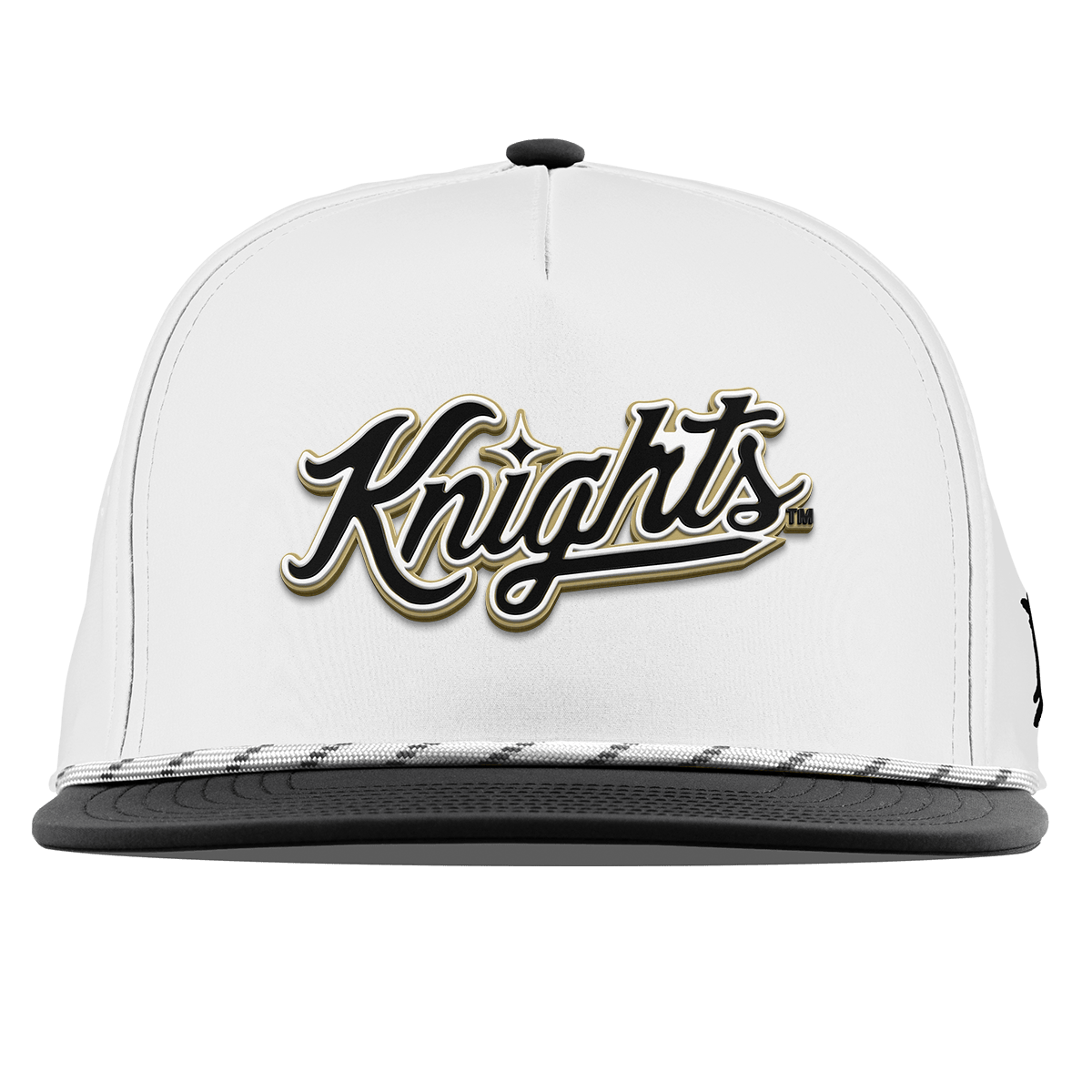 University of Central Florida "Knights Script" Flat 5 Panel Rope White/Black
