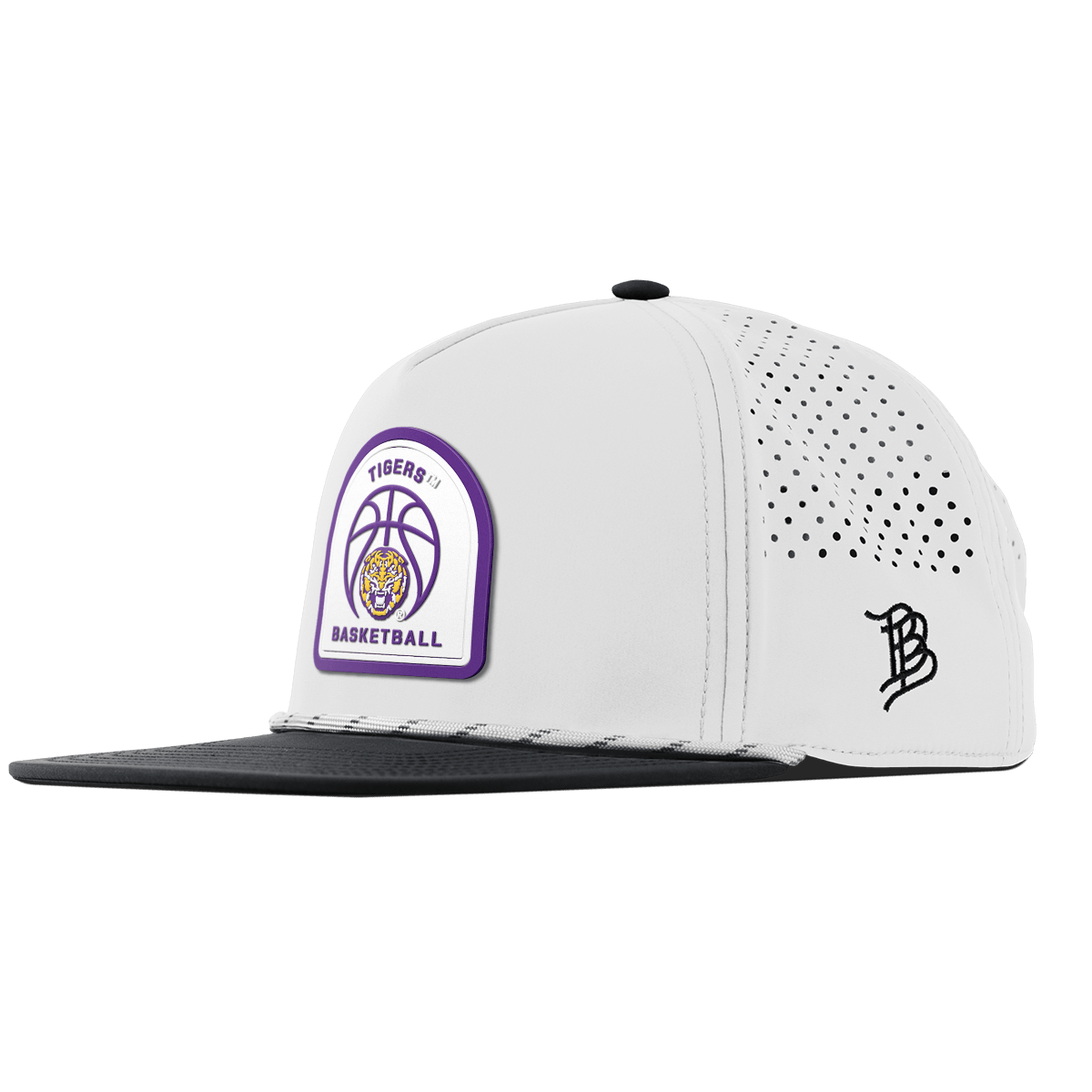 Louisiana State University "LSU Basketball"Flat 5 Panel Rope White/Black