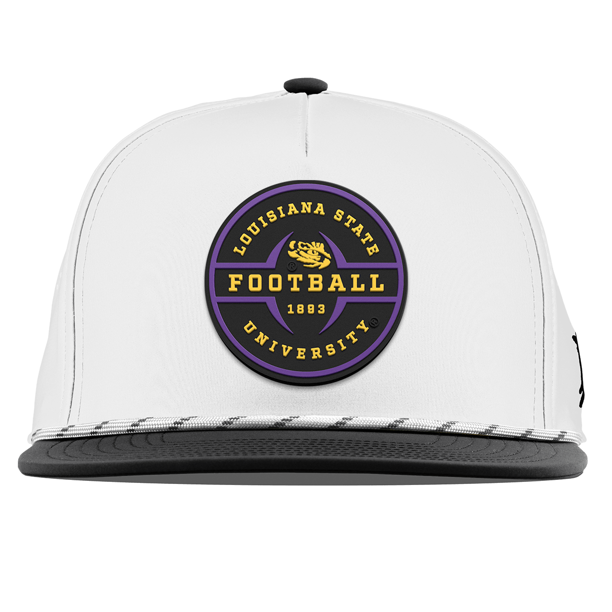 Louisiana State University "LSU Football Legacy" Flat 5 Panel Rope White/Black