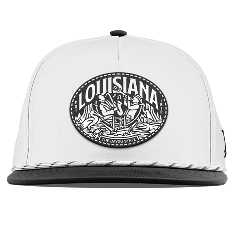 Louisiana Traveler Flat 5 Panel Rope White/Black