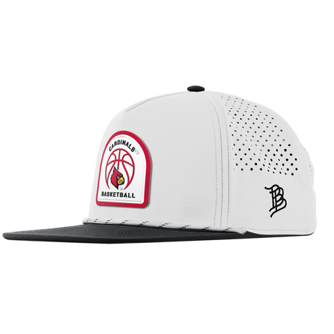 University of Louisville "Louisville Basketball" Flat 5 Panel Rope White/Black
