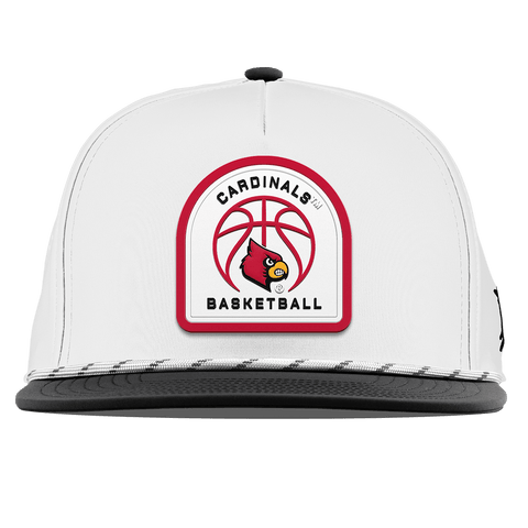 University of Louisville "Louisville Basketball" Flat 5 Panel Rope White/Black