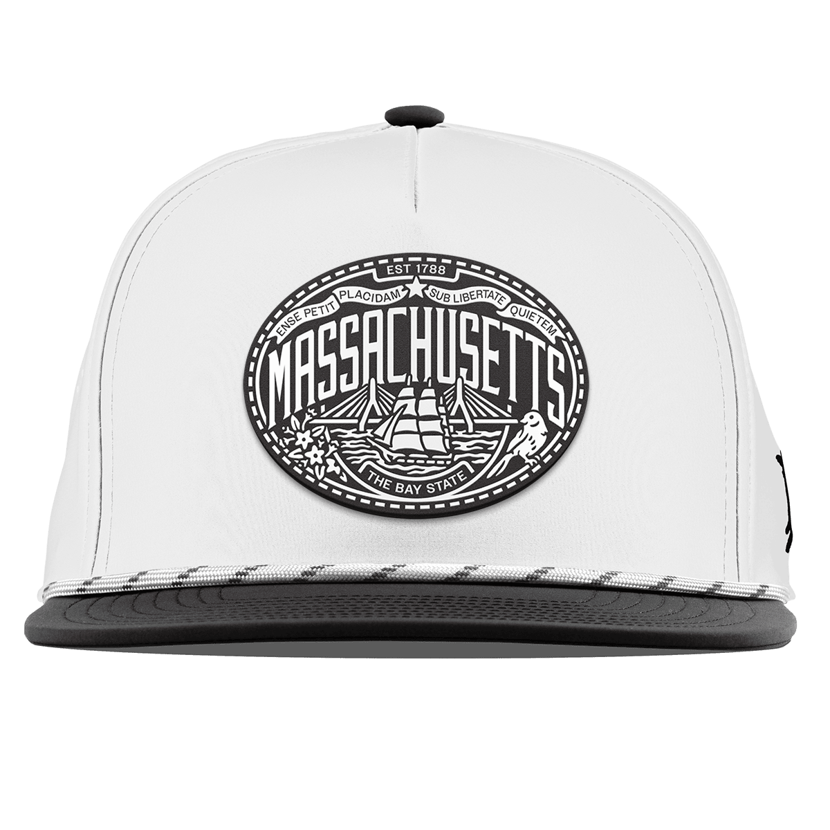 Massachusetts Traveler Flat 5 Panel Rope White/Black