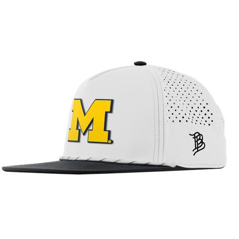 University of Michigan "Michigan Block" Flat 5 Panel Rope BlackWhite