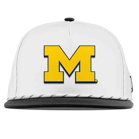 University of Michigan "Michigan Block" Flat 5 Panel Rope BlackWhite