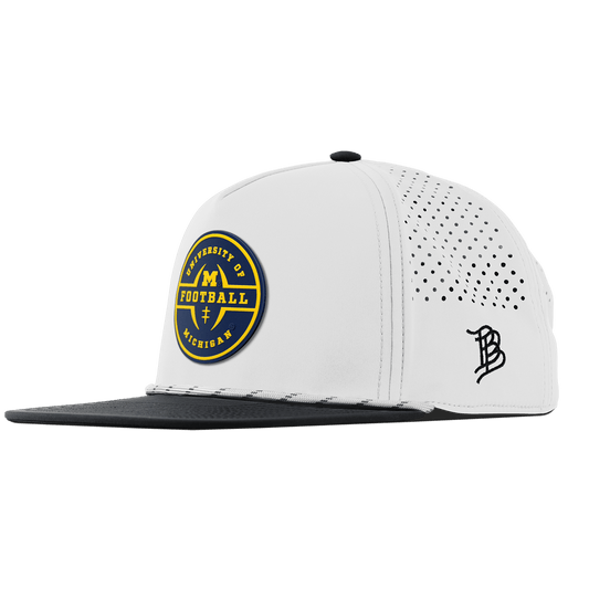 University of Michigan "Michigan Football Legacy" Flat 5 Panel Rope White/Black