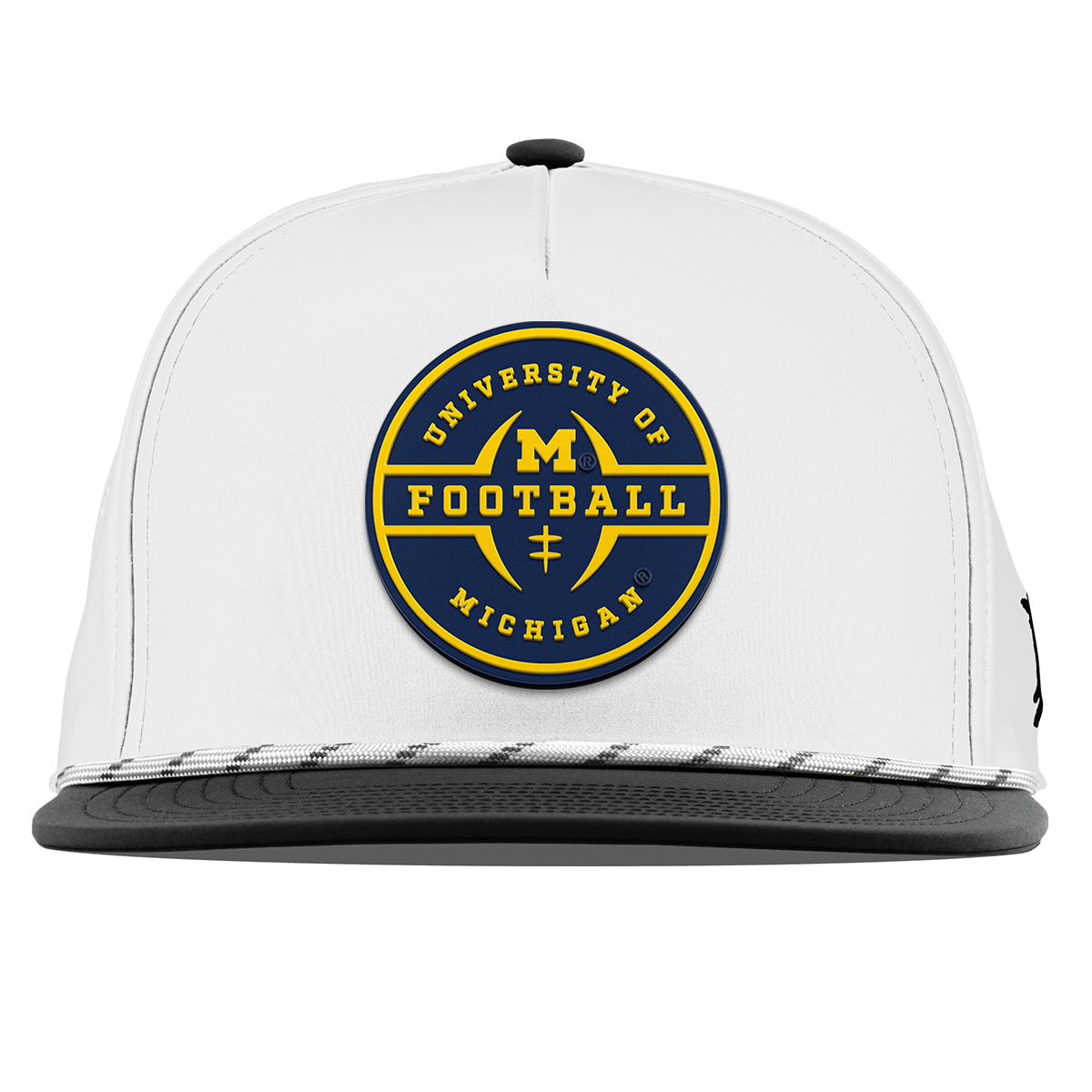 University of Michigan "Michigan Football Legacy" Flat 5 Panel Rope White/Black